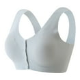 thumbnail image 1 of khonts,Women's Front Snap Closure Seamless Bras Push up Wireless Bra Comfort Push up T Shirt Bralettes Grey E, 1 of 2