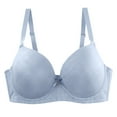 thumbnail image 1 of khonts,Women's Full Coverage Underwire Deep V Bras Push up Supportive Lift Bra Spaghetti Strap Sexy Everyday Bralettes for Large Sky Blue 105D, 1 of 2