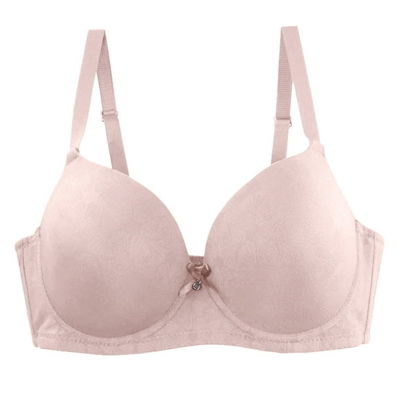 khonts,Women's Full Coverage Underwire Deep V Bras Push up Supportive Lift Bra Spaghetti Strap Sexy Everyday Bralettes for Large Breasts Beige 85D