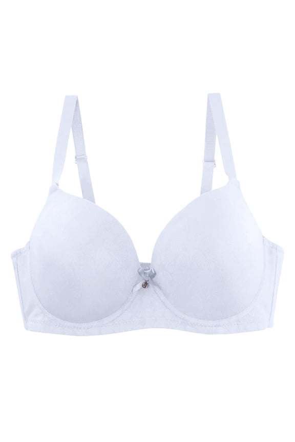 ,Women's Full Coverage Underwire Deep V Bras Push up Supportive Lift Bra Spaghetti Strap Sexy Everyday Bralettes for Large White 100D