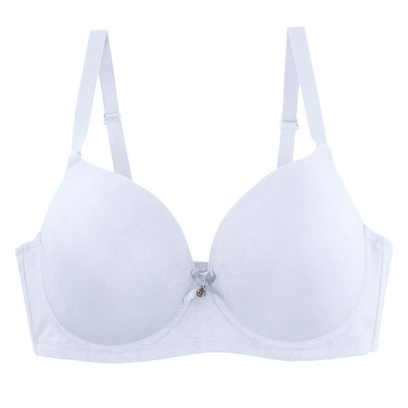 khonts,Women's Full Coverage Underwire Deep V Bras Push up Supportive Lift Bra Spaghetti Strap Sexy Everyday Bralettes for Large White 90D