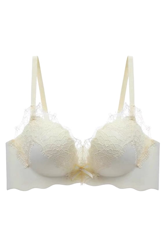 ,Women's Lace Push up Wireless Bras Thick Padded Extra Lift Full Coverage Bra Deep V Neck High Support Bralettes OTHER 38