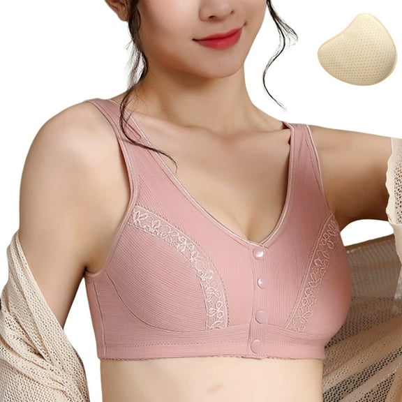 khonts,Women's Right Breast Prosthesis Bra for Post Care Comfortable Everyday Use Silicone Liner Breathable Design Ideal for Cancer Pink2 42