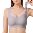 thumbnail image 1 of khonts,Women's Seamless Bras Sleep Leisure Sports Yoga Bra Padded Wireless Thin Soft Comfy Bralettes Grey XXL, 1 of 5