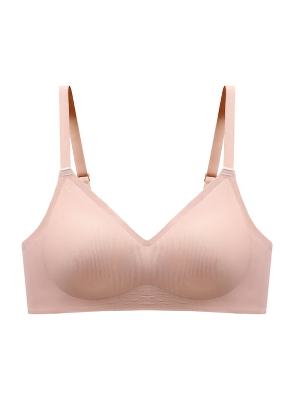 ,Women's Seamless Full Coverage Bra Soft Support Wireless Bra Spaghetti Adjustable Strap Ribber Bralettes OTHER L