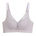 thumbnail image 1 of khonts,Women's Sheer Wireless Bras Gathering Seamless Soft Bralettes Vest Style Full Coverage T Shirts Bra Purple 80B, 1 of 2