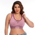 thumbnail image 1 of khonts,Women's Sports Seamless Racerback Bra Moderate Support Oversized Full Coverage Moisture Wick Bralettes XXXL, 1 of 3