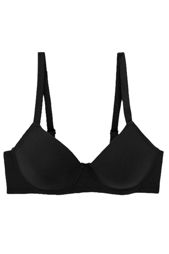 ,Women's Wireless Demi Bra Seamless Half Cup Bras Low Cut Sexy Breathable Comfortable Bralettes Black J