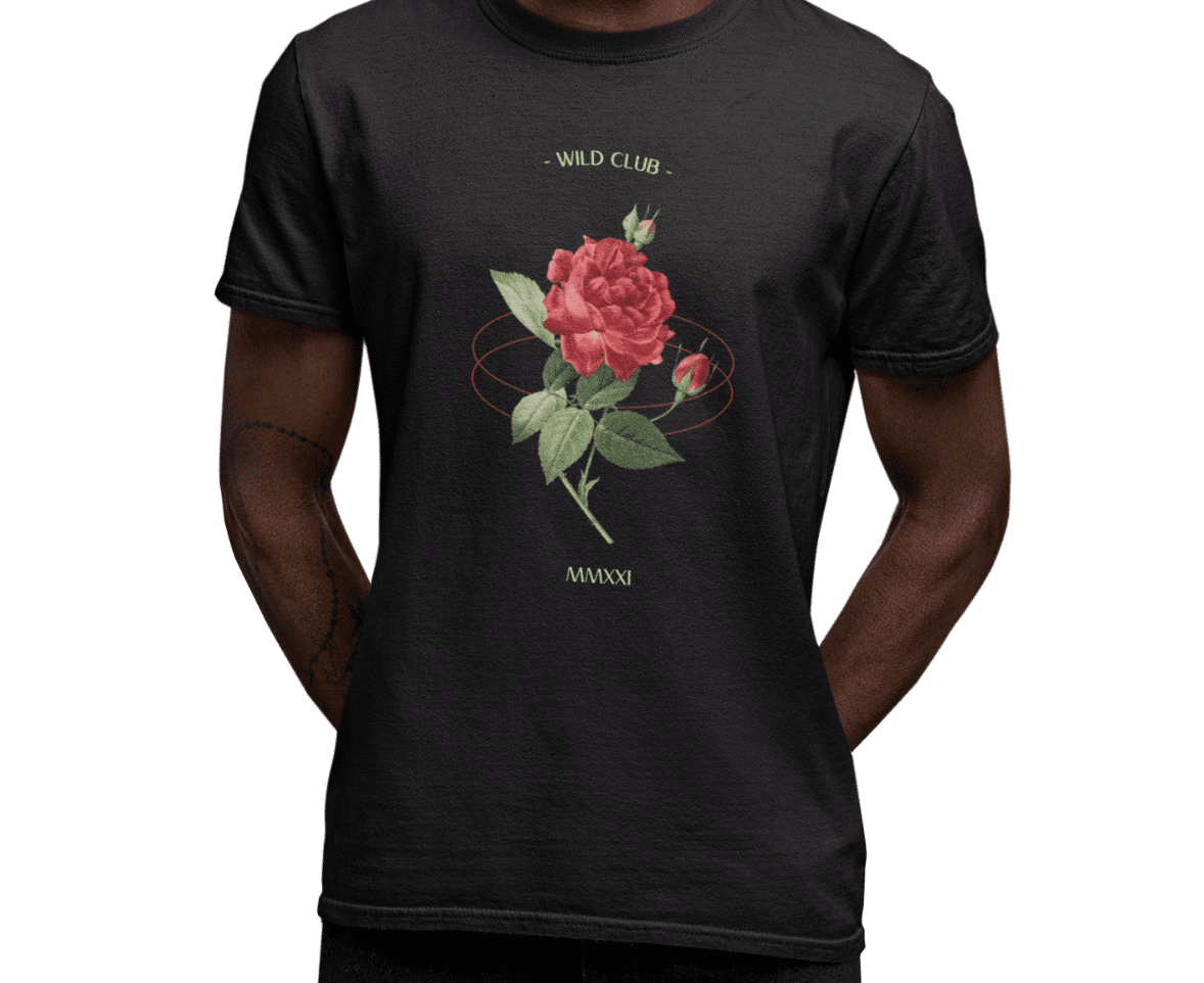 kiMaran Flower T-Shirt Red Rose Clipart WILD CLUB MMXXI Unisex Short Sleeve  Tee (Citron XL) - Walmart.com