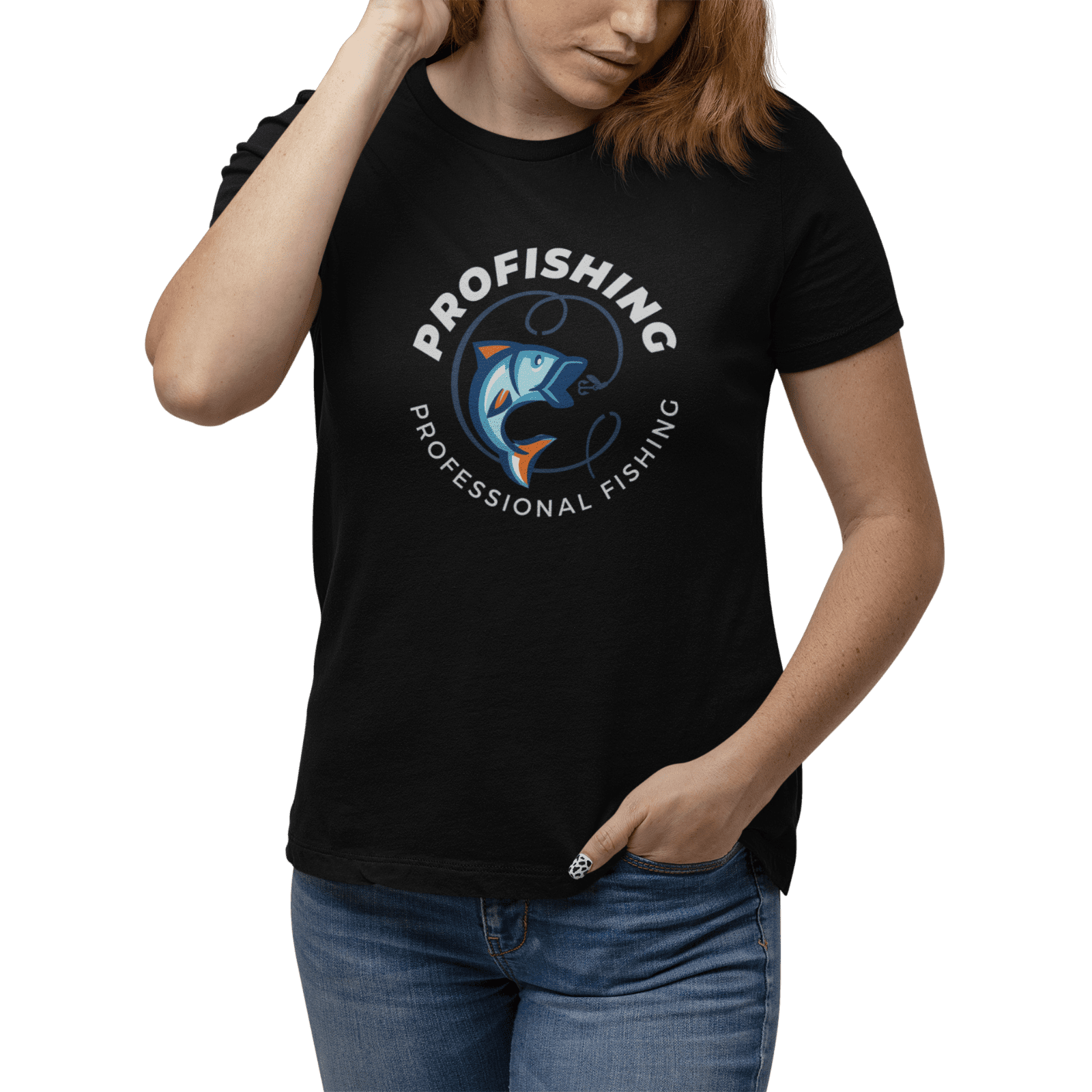 kiMaran Professional Fishing Tournament Logo Art T-Shirt Unisex Short  Sleeve Tee (Black XL)