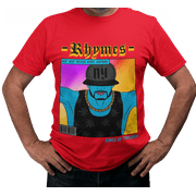 kiMaran T-Shirt -Rhymes- HIP HOP NEVER HURT ANYONE Kings Unisex Short Sleeve Tee (Red L)