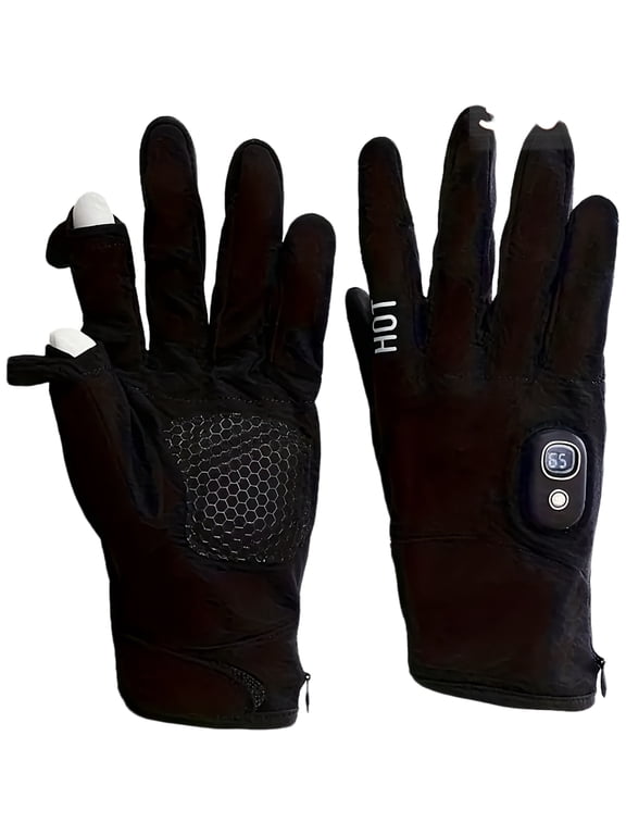 S5PXL Electric Heated Gloves for Men & Women,black,