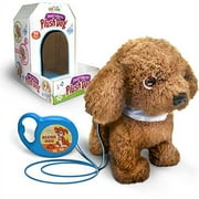 kid labsters Kids Walking and Barking Puppy Dog Toy Pet with Remote Control Leash (Brown)