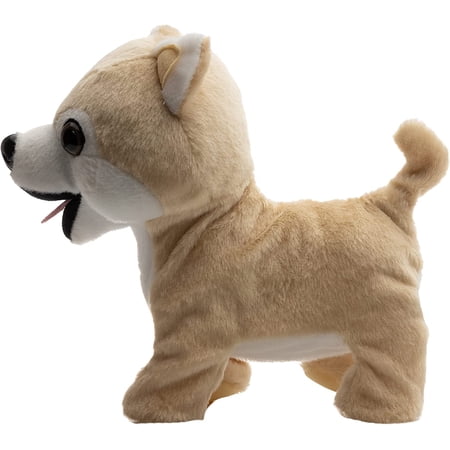Kids Walking and Barking Puppy Dog Toy Pet with Remote Control Leash (Mauve)