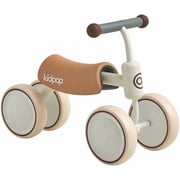 Kidpop Big Bee 4-Wheel Baby Balance Bike and Toddler Ride-On Toy for Indoor Outdoor, 8 to 18 Months, White