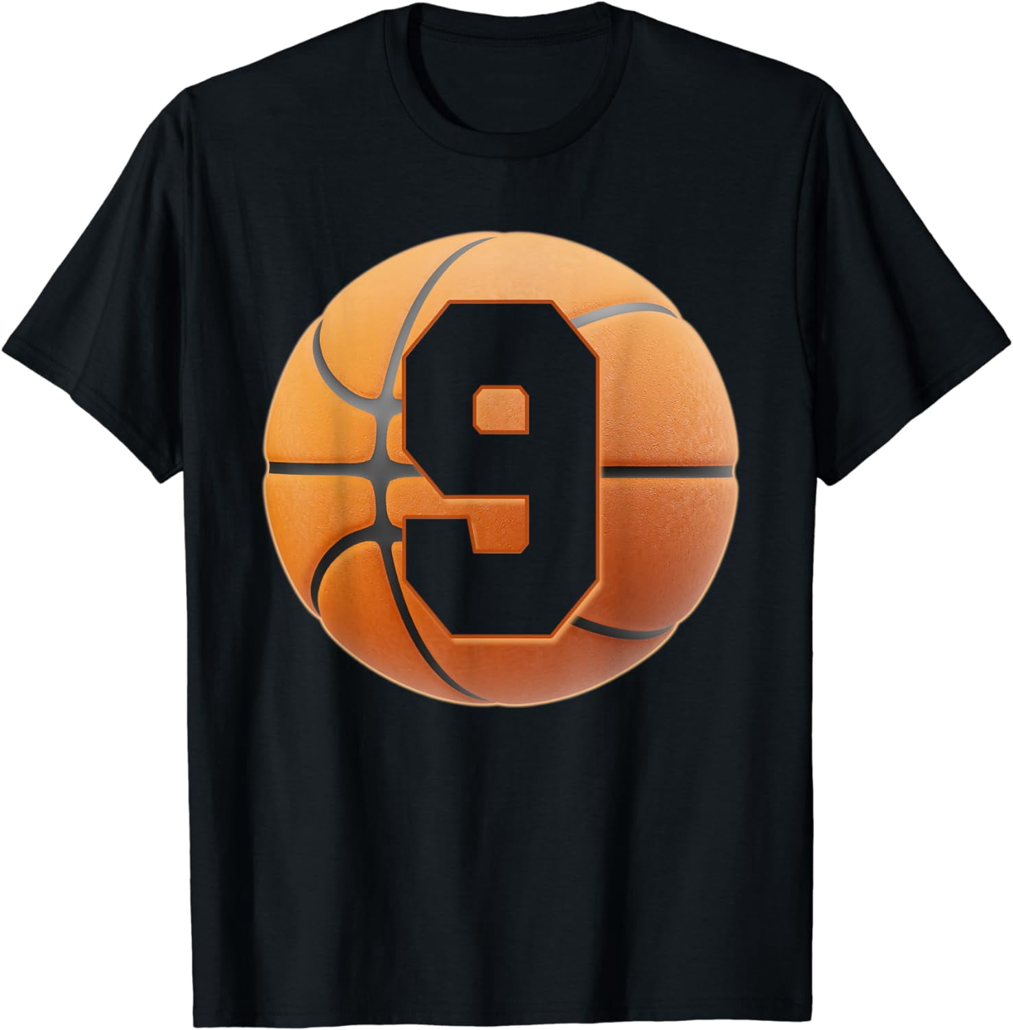 kids 9 year Old Birthday Tee Boys basketball 9th birthday T-Shirt