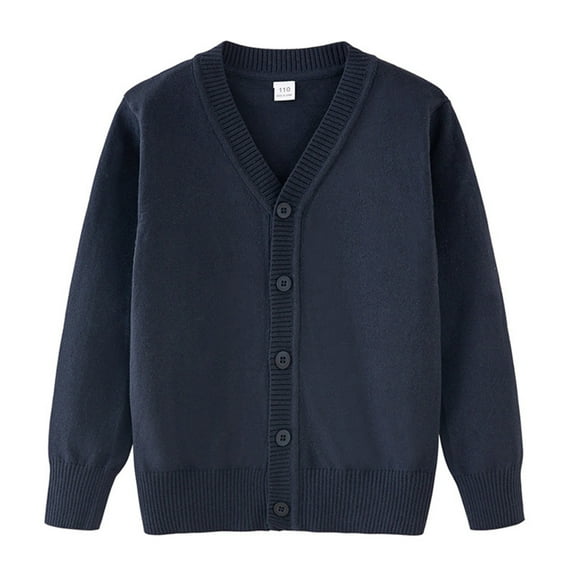 kids Baby Girl Thin Sweater Solid Gray Black Cardigans for Toddler Boys