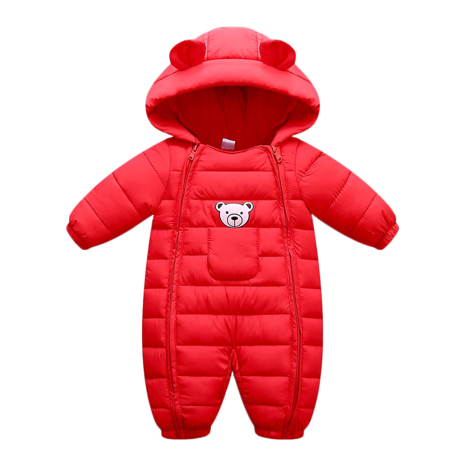 kids Baby Infant Boy Girl Winter Warm Snowsuit Outwear Newborn Hooded Footed Romper Jumpsuit for 0-13 Months Newborn Jumpsuit