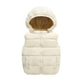 thumbnail image 1 of kids Boys Puffer Vest with Hooded Sleeveless Lightweight Outerwear Jackets & Vests Kids Winter Clothes Little Girls Clothes 4-5 Years, 1 of 7