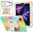 thumbnail image 1 of kids Case for iPad Pro 11(2022/2021/2020/2018)/ iPad Air 5/4th Gen Case 10.9 inch (2022/2020), Military Grade Drop Protection with Hand/Shoulder Strap Rotating Stand Pencil Holder, A, 1 of 6
