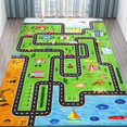 thumbnail image 1 of kids Playmat Car Rug, Kids Play Rugs Town City Road Map Rug, Large Educational Kids Car Mat, Boys Kids Car Track Play Rug, Kids Rugs for Playroom Bedroom Living Room (Style 1, 78.7X 59 INCH), 1 of 8