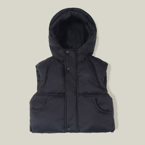 kids Puffer Vest Girls Hooded Sleeveless Lightweight Outerwear Jackets & Vests Boys' Outerwear Vests Girls Clothing 3-4 Years