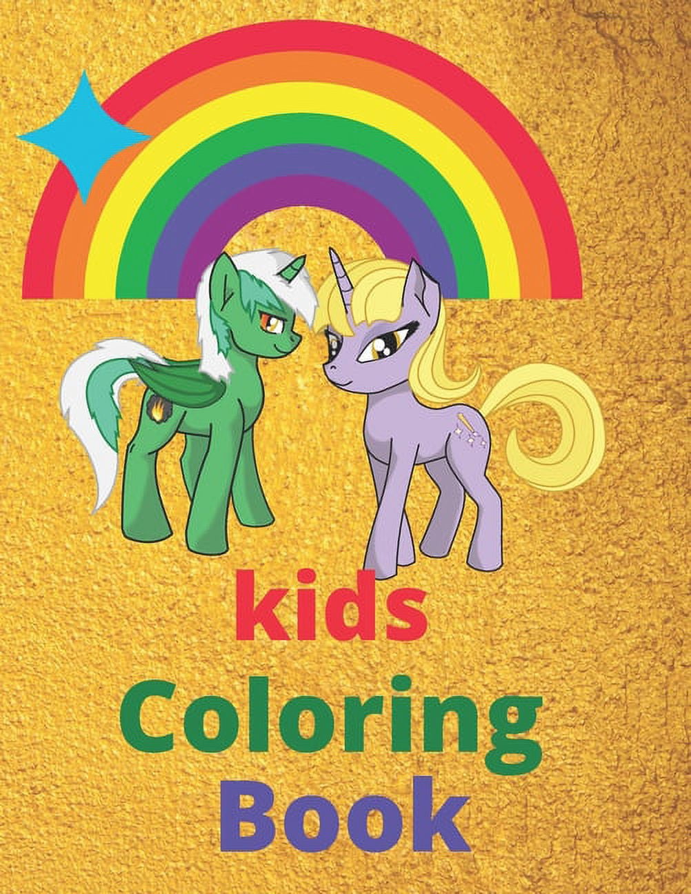kids coloring book: cute animals coloring book for kids ages 3 - 8 coloring unicorn, tiger, lion, zibra, elephant, giraf, (Paperback)