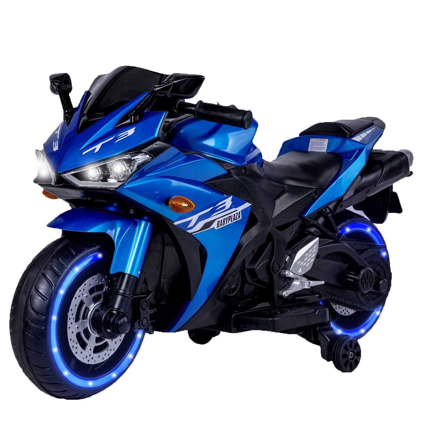 Kids Electric Motorcycle with Training Wheels, 12V Battery Powered, for Ages 3-6