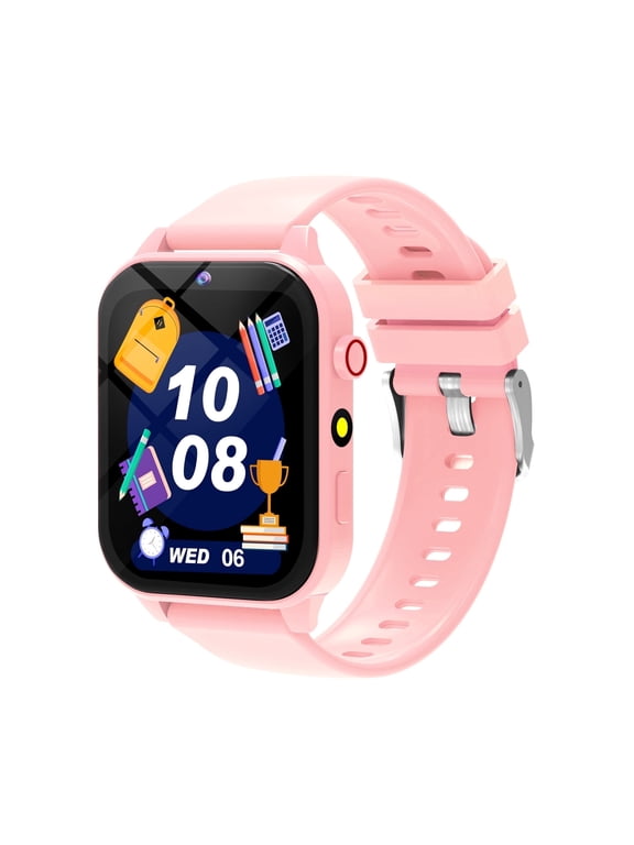 kids smart watch with 18 classic games, camera, pedometer, alarm clock, and timer on the touch screen, suitable for boys and girls aged 3-12 as holiday Christmas gifts