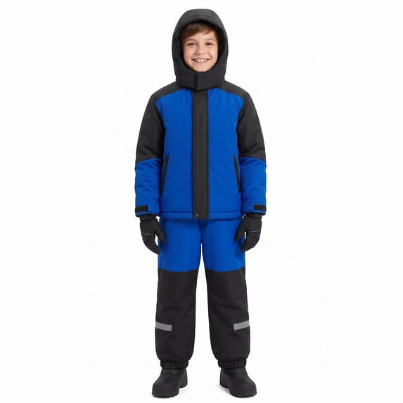 Snow Suits for Kids Girls and Boys Ski Jacket with Snow Pants, with Hooded Winter Snowsuit Set 2-Piece Outfit
