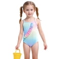 thumbnail image 1 of Auroural Toddler Girls Swimwear 4T Children's Fashion Color Blocking Onesie Swimsuit For Middle To Big Girls Beach Vacation Swimsuit, 1 of 8