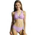 thumbnail image 1 of Auroural Girls Swimsuits 14-16 Two Piece Children's Summer Solid Color Split Color Splicing Beach Swimsuit For Kids, 1 of 8