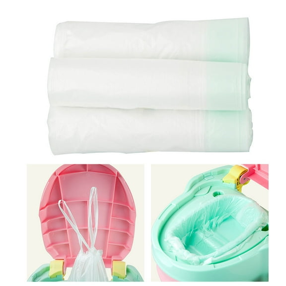 kids toilet bags 50 Pcs Disposable Travel Potty Liners Portable Potty Training Toilet Seat Bin Bags for Kids