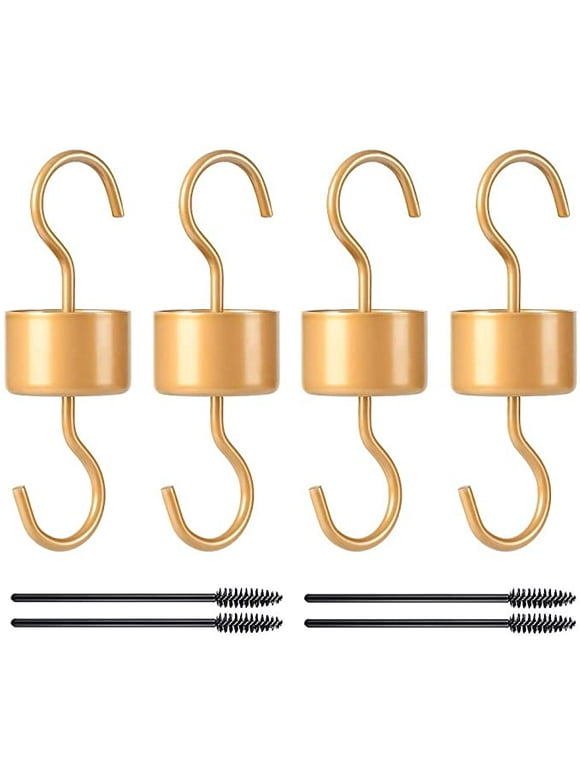 kidsjoy Moat for Hummingbird Oriole Feeder: 4 Pack Hummingbird Feeder Accessory Hooks with 4 Clean Brushes,Ant Guard in Nectar Feeder for Outdoors(Golden)