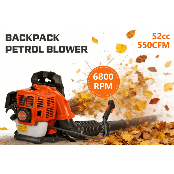 kiel Lightweight 2-Cycle Gas Backpack Leaf Blower - Leaf Blower 550 CFM Powerful Wind, Easy Operation for Women,Leaf Blower Gas Power for Garden, Yard, Park,Multi-Scene Use,Garden Supplies
