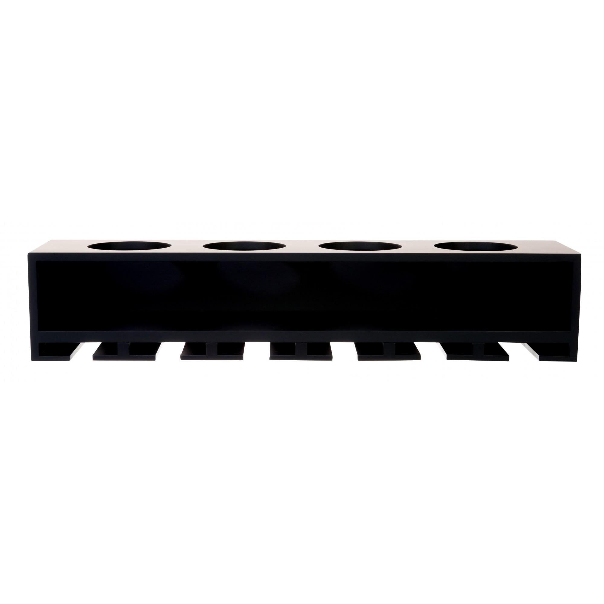 kieragrace KG Contemporary  Claret Wine Wall Shelf  Black Black Engineered Wood