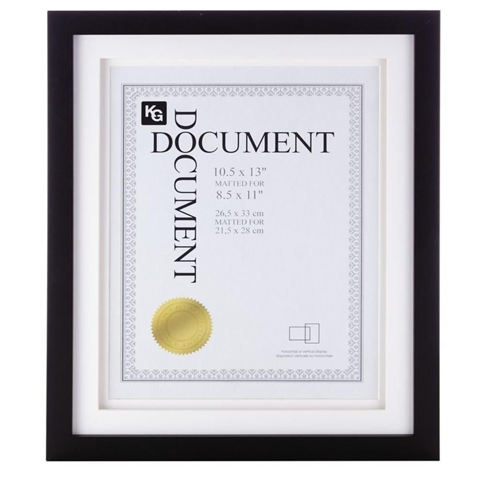 Black Manufactured Wood Double Mat Frame 10.5" x 13"