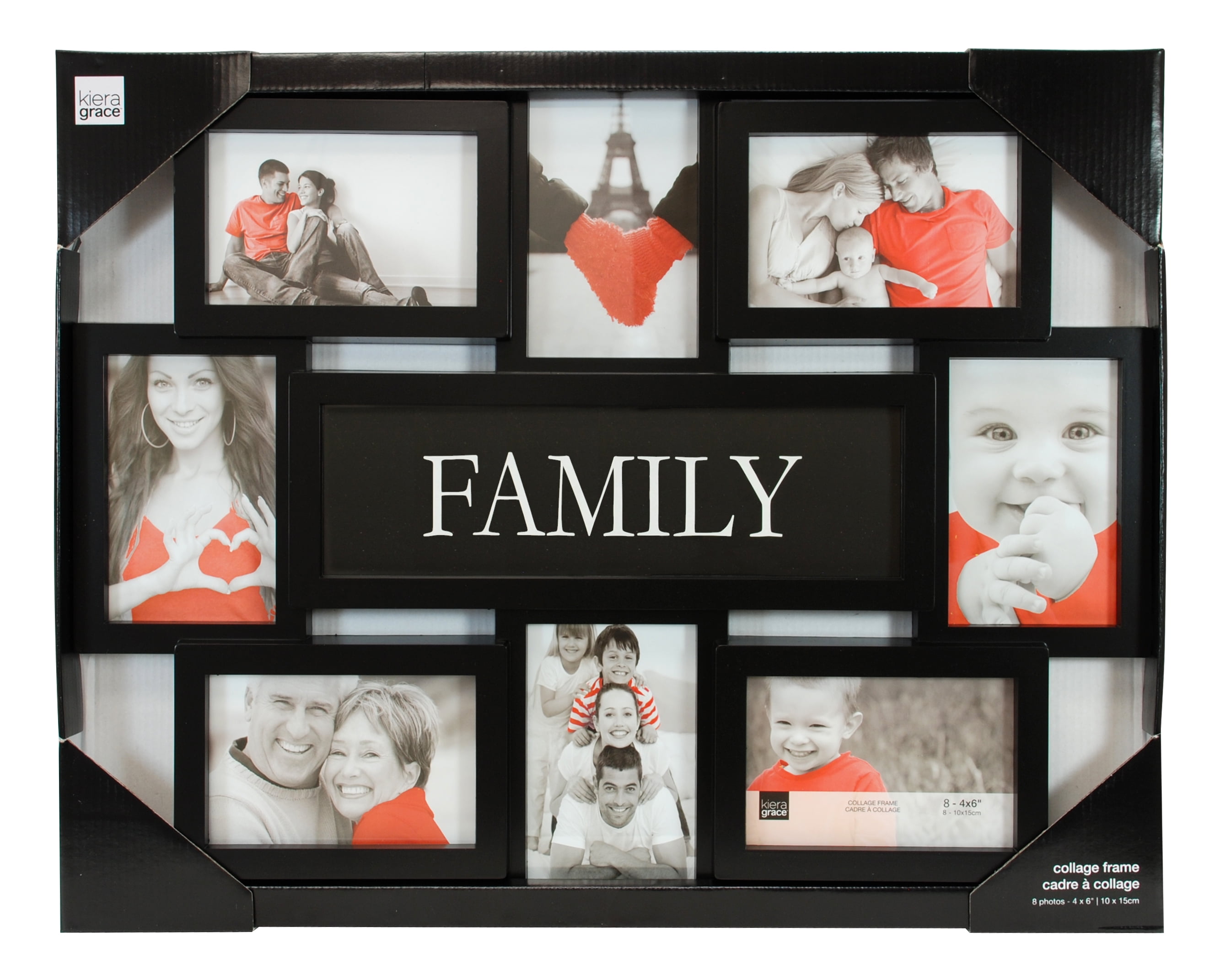 Family Collage Photo Frame 6 Photos [Black]