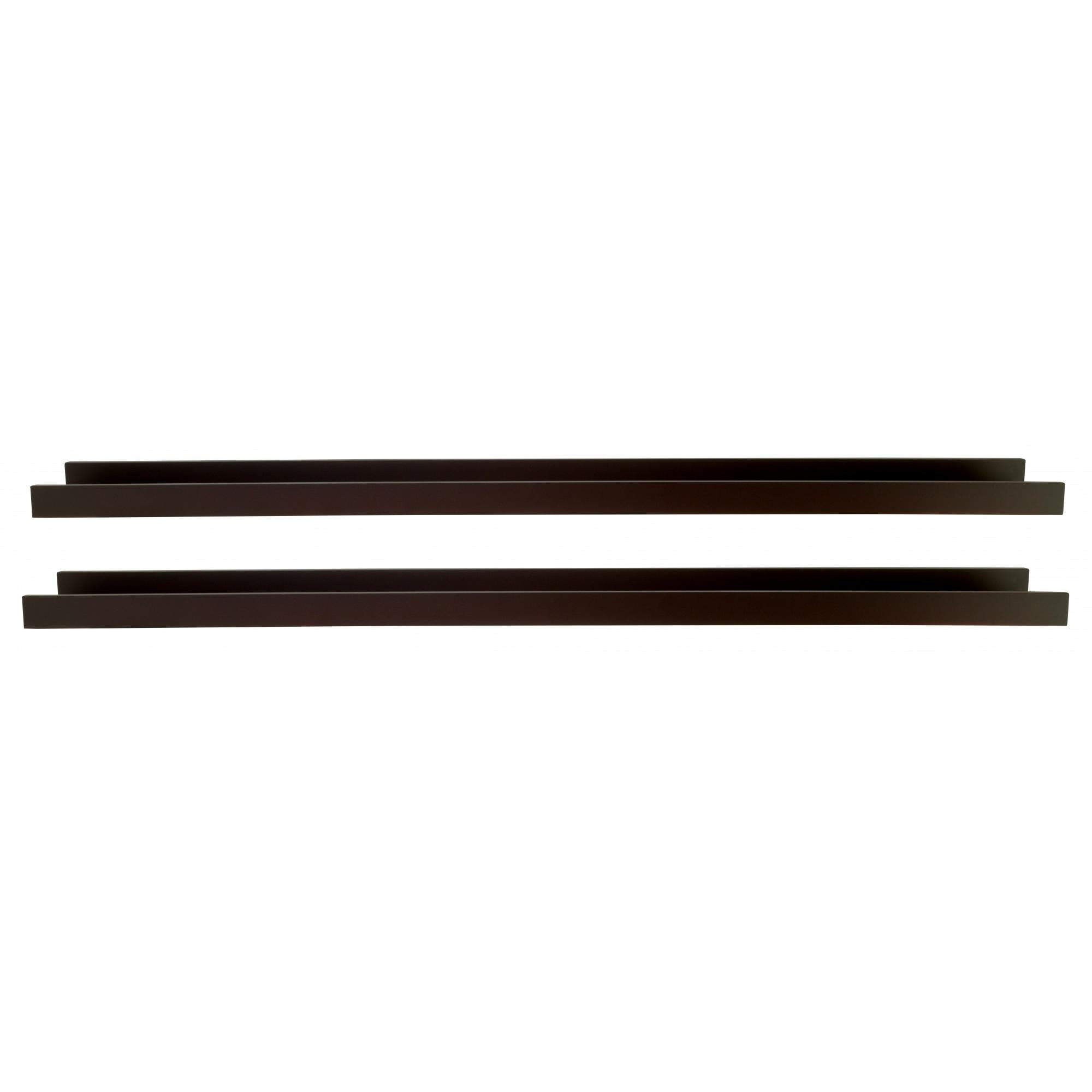 Espresso Engineered Wood Modern Floating Wall Ledge Set