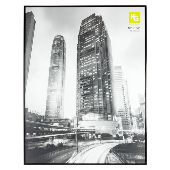 kieragrace KG Modern Uptown Aluminum Poster Frame Black Engineered Wood