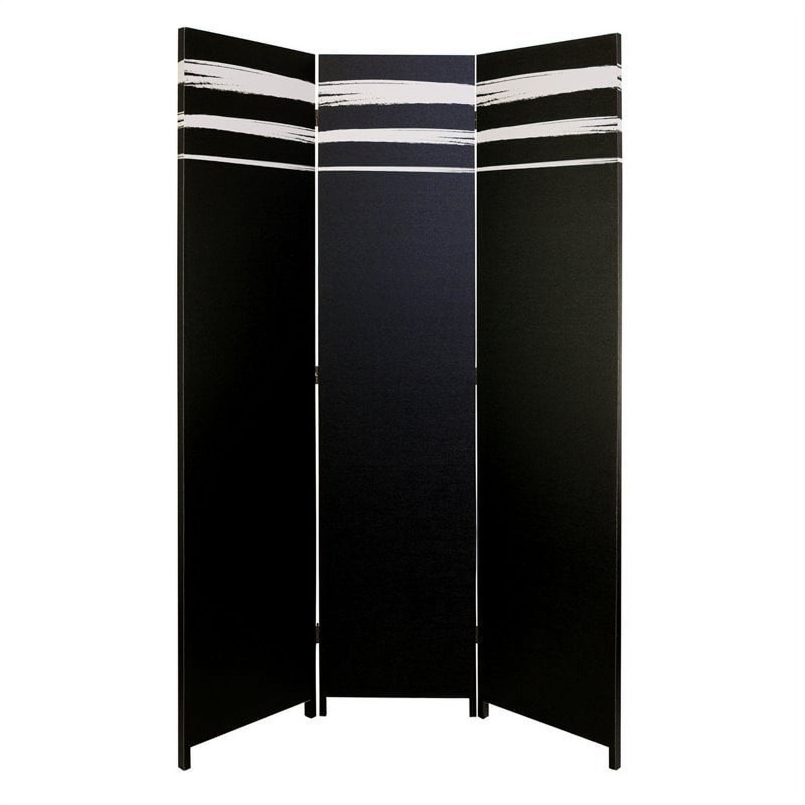 kieragrace KG Stockholm Dahl Room Divider Canvas/MDF Black Engineered