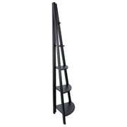 kieragrace Providence Bailey Corner Shelf – Black, 5-Tiered, Matte Finish, 71-Inch Tall