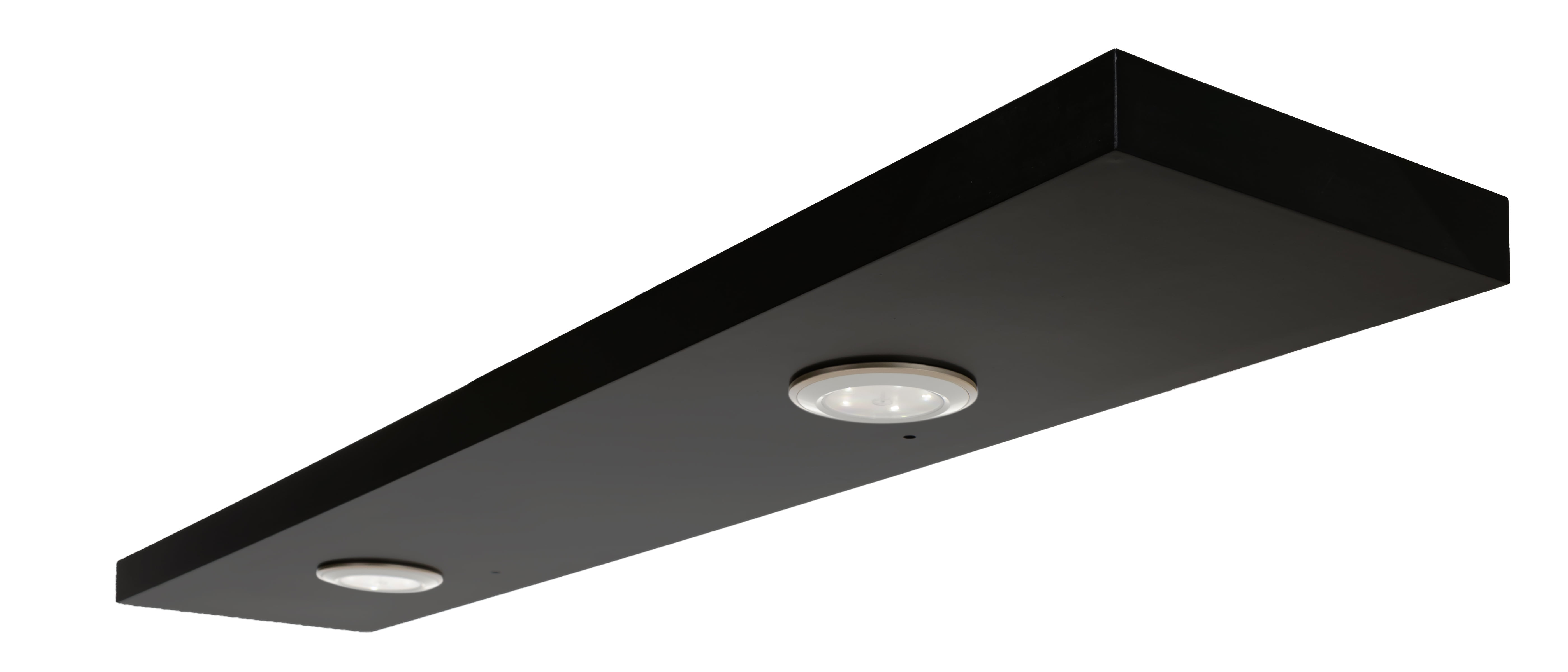 Black MDF Floating Shelf with LED Lights, 48"