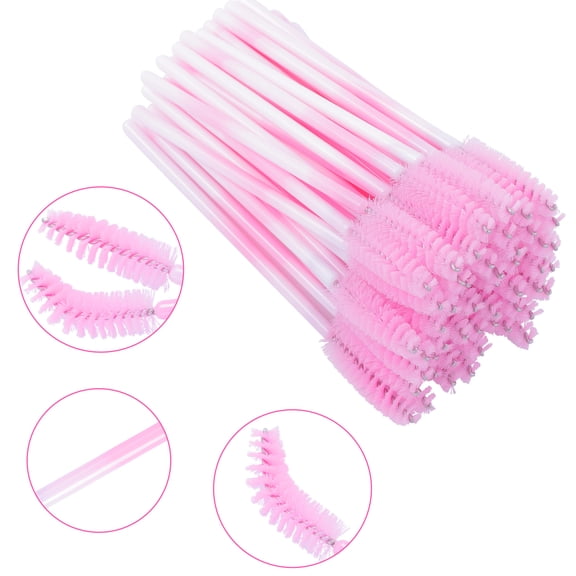 kikARU 200PCS Disposable Mascara Brush Set with Double color rod for Essential Oil, Reusable Mini Eyelash Wand Kit Eyebrow Applicator Makeup Tool