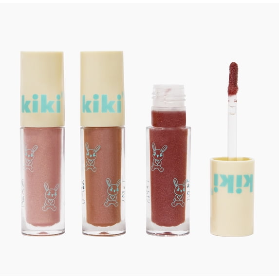 kiki SO CUTE lip gloss 3 pcs set the original Kawaii makeup moisturizing shimmering colors