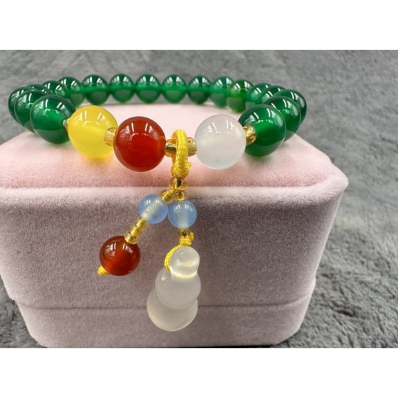 kiki home Genuine Natural Jade Gemstone Jewelry Chalcedony bracelet