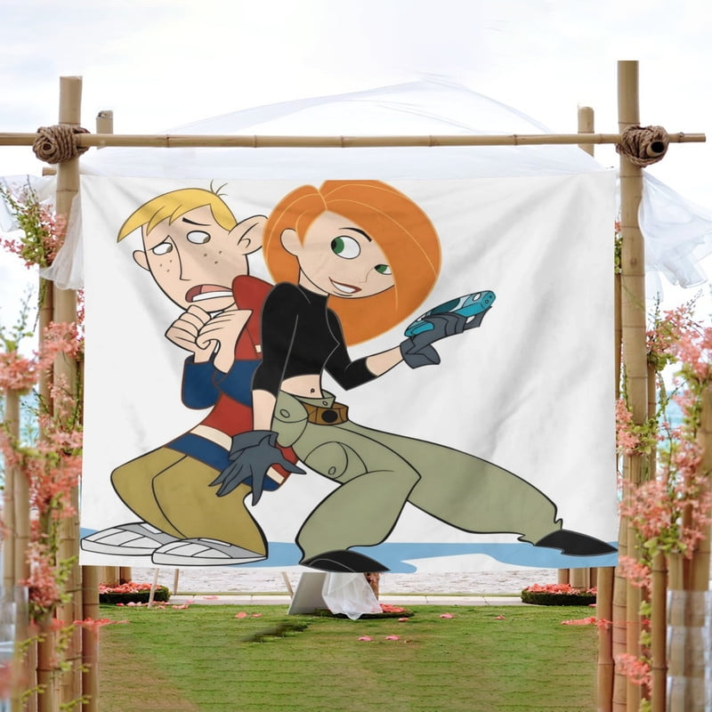 kim Possible pattern wall hanging 50*60 inches high-quality peach skin ...