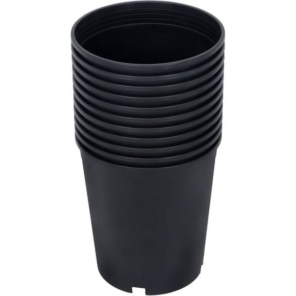 kimllier 10 Pack 5 Gallon Plastic Nursery Pots Plant Container Black for Indoor Outdoor Plants Flowers Seedlings and Other Vegetables