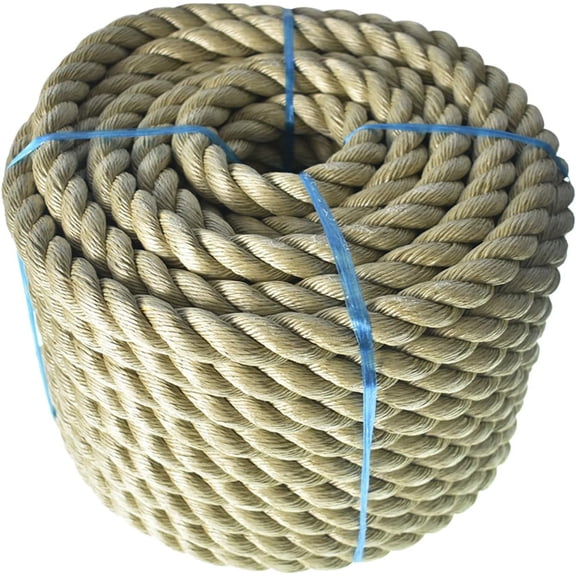 kimllier 3 Strand 1In 100Ft Twisted ProManila Rope UnManila Outdoor and Homework Lightweight Decoration DIY Projects