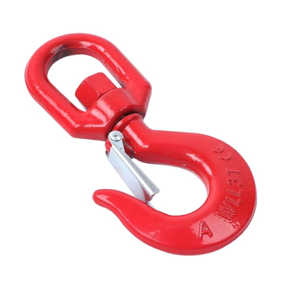 kimllier 3 Ton Swivel Hook Lifting Swivel Hook Round Rotating Hook | with Security Latch 5/8 Inch, 6610Lbs Working Load, for Rigging and Lifting